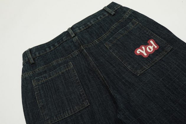 American style vintage stamps look slim, retro, niche, micro flared, men's and women's jeans, men's - Image 6