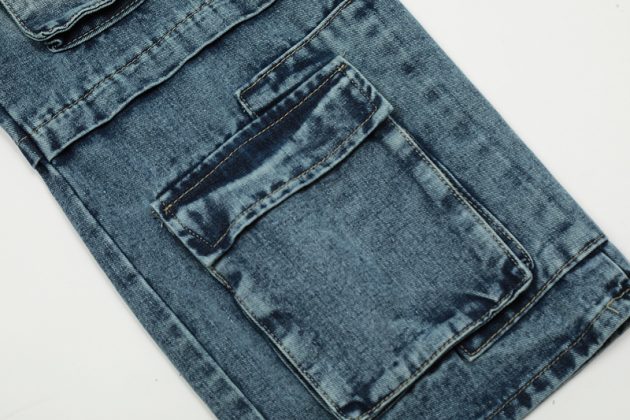 Men's and women's American casual pants with heavy washing design and denim jeans - Image 12