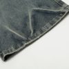 American style n ü short, high waist, versatile, loose, slimming, wide leg, washed micro trumpet denim - Image 11
