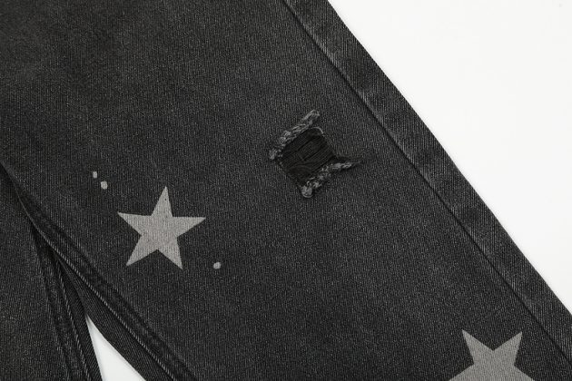 Spring and Autumn New Star Printed Casual Jeans - Image 10