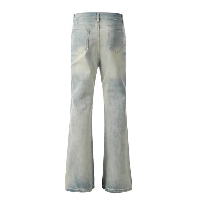 2025 Spring and Autumn New Butterfly Hot Diamond High Waist Slimming Water Washed Blue Slimming Micro Pull Down Jeans - Image 4