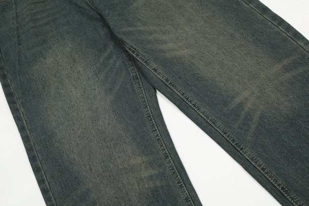 Men's American retro distressed loose straight leg jeans - Image 8