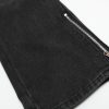 American men's and women's casual high street retro washed knife cut micro flared jeans small - Image 10