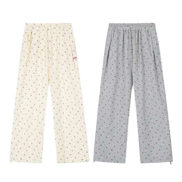 Women's autumn and winter dance loose straight casual bathroom pants