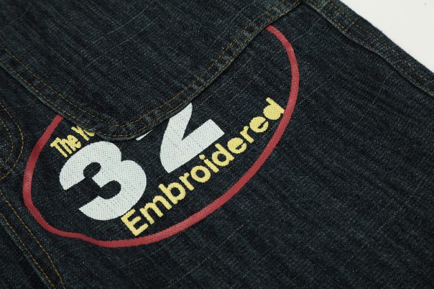 American style vintage stamps look slim, retro, niche, micro flared, men's and women's jeans, men's - Image 10