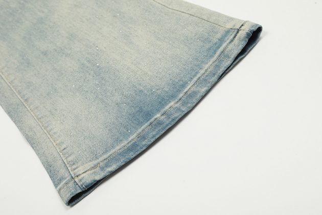 2025 Spring and Autumn New Butterfly Hot Diamond High Waist Slimming Water Washed Blue Slimming Micro Pull Down Jeans - Image 15