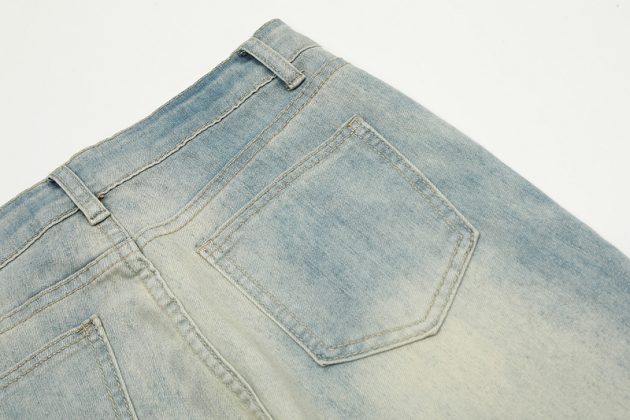 2025 Spring and Autumn New Butterfly Hot Diamond High Waist Slimming Water Washed Blue Slimming Micro Pull Down Jeans - Image 14
