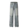 Summer men's straight leg fun American straight waist wide denim pants - Image 2