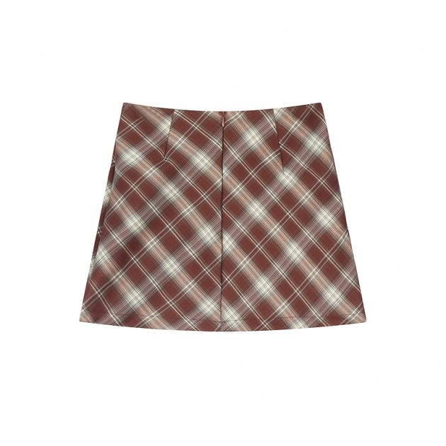 New spicy girl high waist slimming and hip hugging A-line short skirt - Image 3