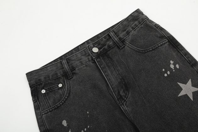Spring and Autumn New Star Printed Casual Jeans - Image 6