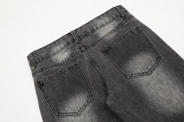American high street hip-hop retro gradient multi pocket design jeans for men - Image 7