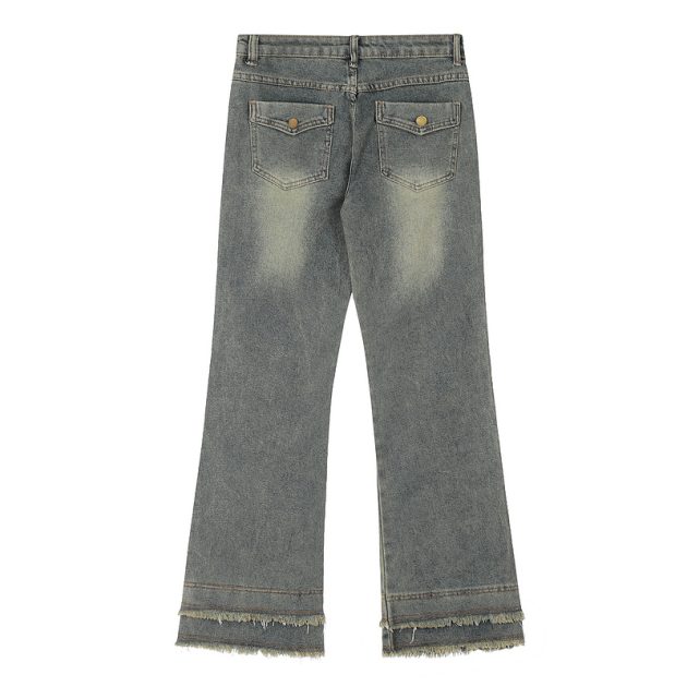 New American style spicy girl looks slim, low waist, washed water, niche jeans - Image 3