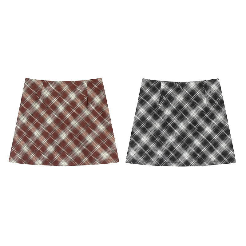New spicy girl high waist slimming and hip hugging A-line short skirt