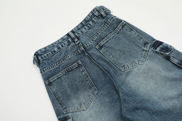 Men's and women's American casual pants with heavy washing design and denim jeans - Image 8