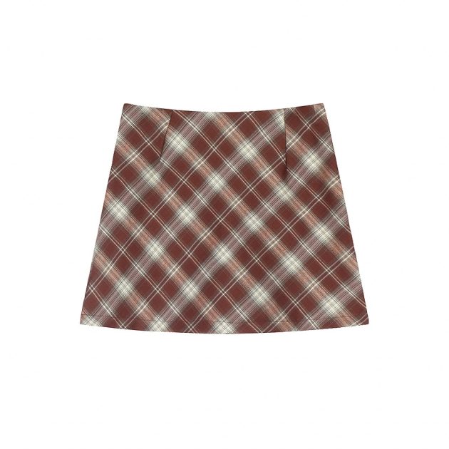 New spicy girl high waist slimming and hip hugging A-line short skirt - Image 2