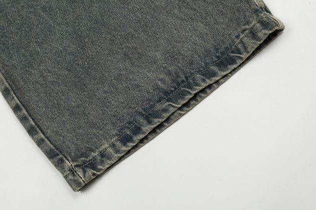 Large size women's spring and autumn high waist loose slimming straight leg wide leg distressed fringed jeans - Image 13