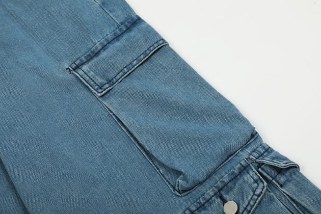 Spring and Autumn New Multi Pocket workwear pants with loose and wide leg design - Image 11