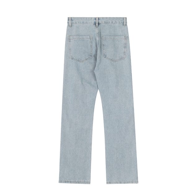 American street rivet ripped jeans - Image 3