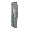 Summer men's straight leg fun American straight waist wide denim pants - Image 4