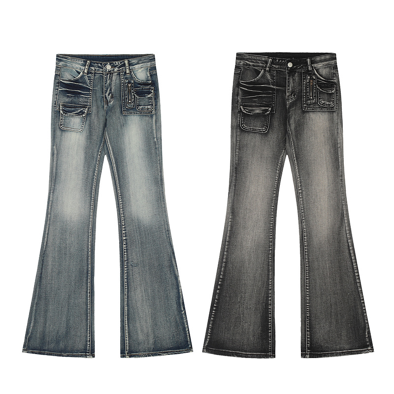 Street Trendy European and American Cowboy Micro La Slim Fit Women’s Spicy Girl Dress Jeans