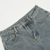 Summer men's straight leg fun American straight waist wide denim pants - Image 5