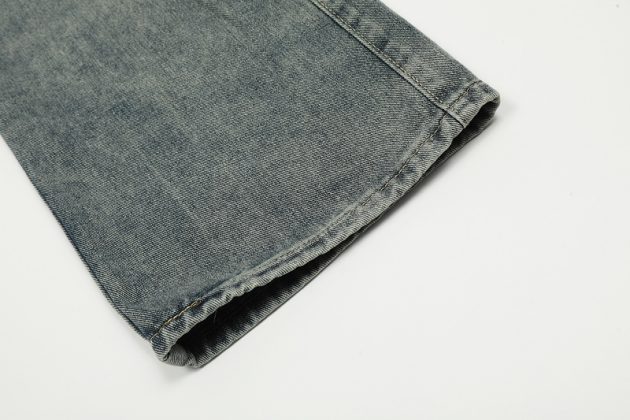 American heavyweight retro washed wide leg loose multi pocket workwear jeans - Image 17