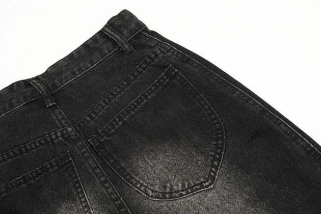 American retro niche wavy lines washed and stacked, loose straight tube slightly flared casual jeans - Image 8