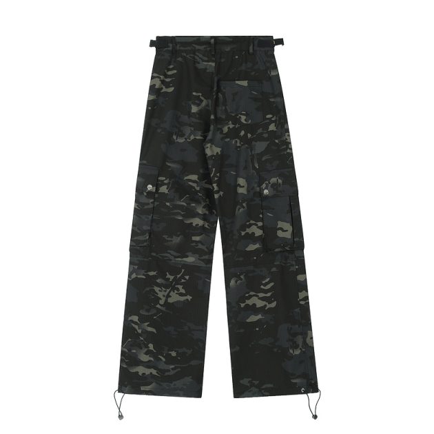 Men's retro loose hip hop casual camouflage workwear long pants - Image 4