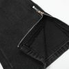 American men's and women's casual high street retro washed knife cut micro flared jeans small - Image 11