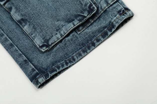 Men's and women's American casual pants with heavy washing design and denim jeans - Image 14