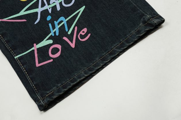 American retro high street graffiti straight leg jeans - Image 11