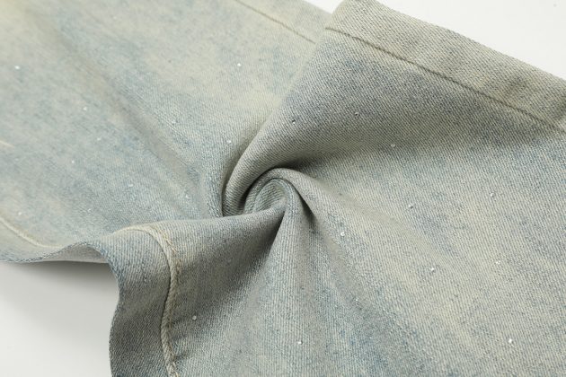 2025 Spring and Autumn New Butterfly Hot Diamond High Waist Slimming Water Washed Blue Slimming Micro Pull Down Jeans - Image 16