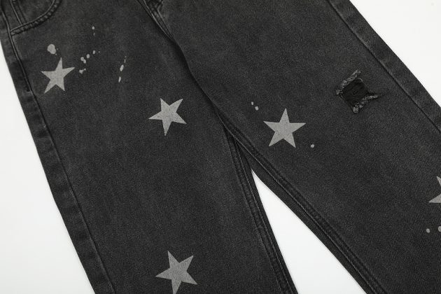 Spring and Autumn New Star Printed Casual Jeans - Image 9