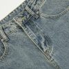 Summer men's straight leg fun American straight waist wide denim pants - Image 6