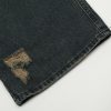 Vintage fringed design with wide legs, floor mopping, washed and distressed denim jeans - Image 14