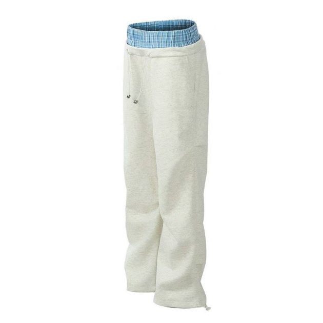 American style spicy girl's double waisted spliced workwear, sports and casual pants, women's autumn and winter design sense, niche, loose fitting ankle sweatpants - Image 7