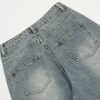 Summer men's straight leg fun American straight waist wide denim pants - Image 7