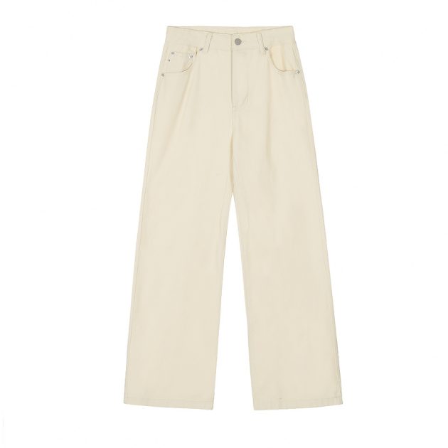 Women's new American style floor mopping retro straight leg loose casual jeans - Image 2