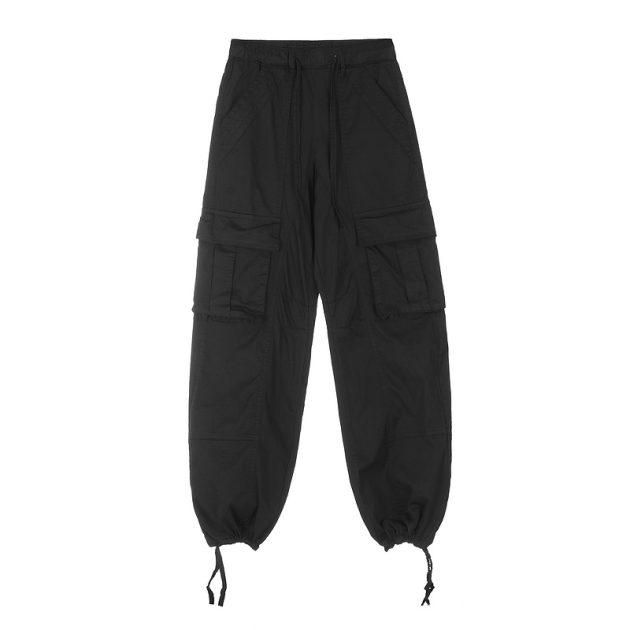 Men's spring thin American style large pocket loose wide leg outdoor paratrooper casual work pants - Image 4