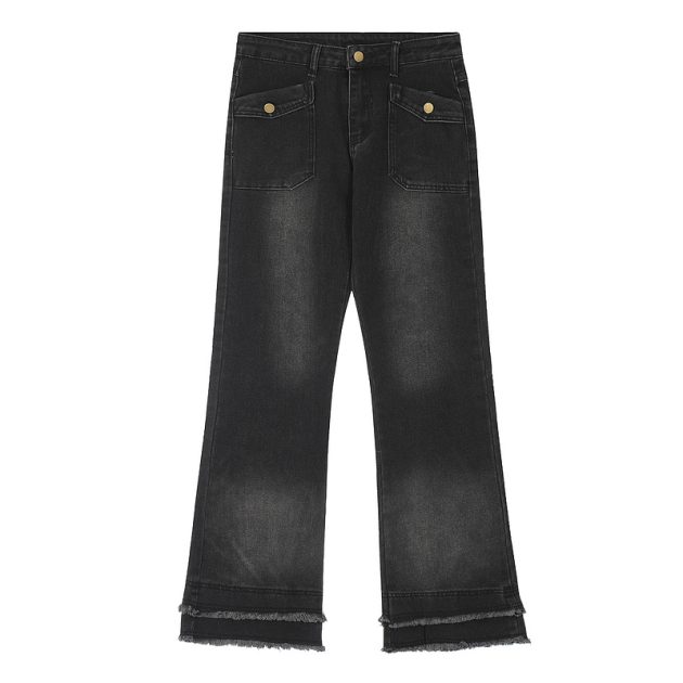 New American style spicy girl looks slim, low waist, washed water, niche jeans - Image 4
