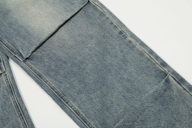 Summer men's straight leg fun American straight waist wide denim pants - Image 10