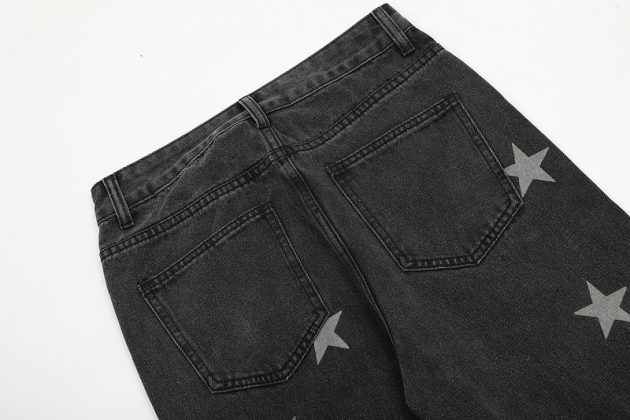 Spring and Autumn New Star Printed Casual Jeans - Image 8