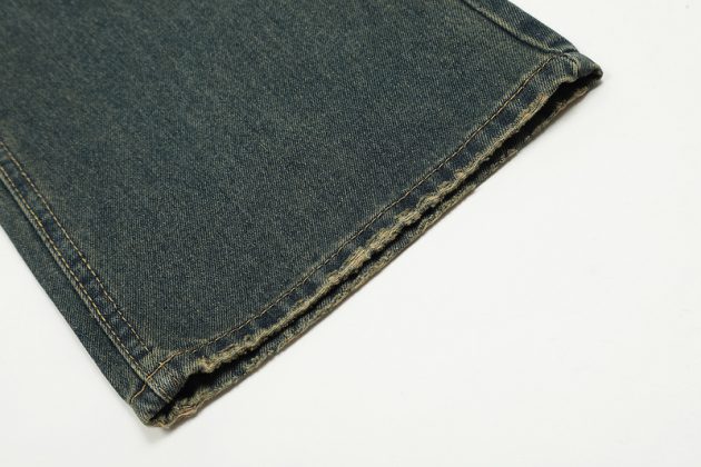 Men's American retro distressed loose straight leg jeans - Image 9