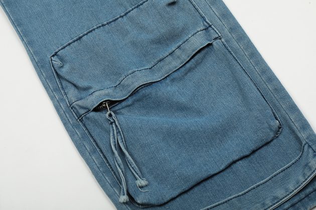 Spring and Autumn New Multi Pocket workwear pants with loose and wide leg design - Image 12