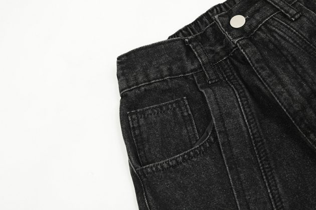 American retro washed patchwork jeans - Image 7