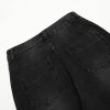 Ladies' American retro washed distressed loose wide leg mop straight leg jeans - Image 8