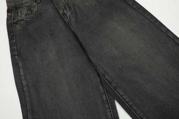 American women's high waisted narrow straight leg wide leg retro Hong Kong style washed and worn pink high-end jeans - Image 12