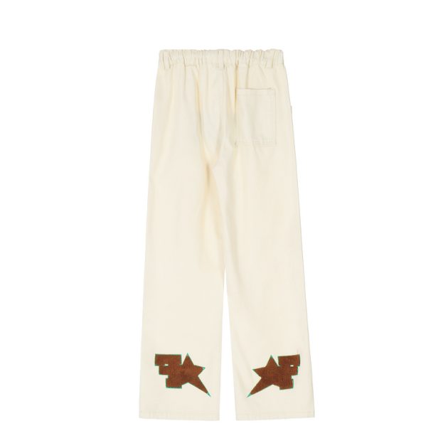 American high street style flame print loose straight leg men's and women's jeans - Image 5