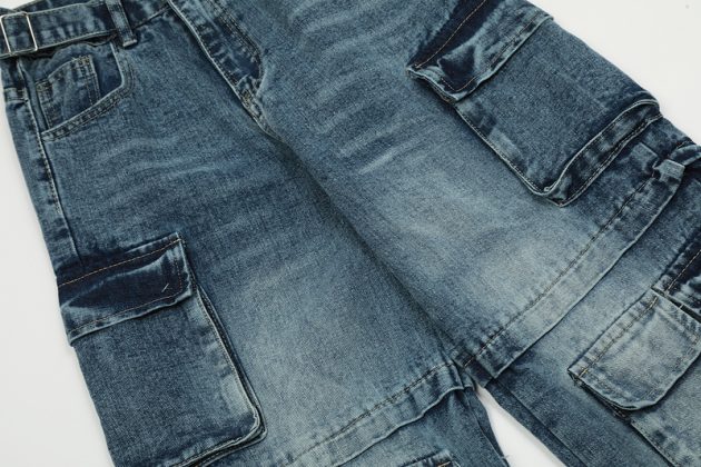 Men's and women's American casual pants with heavy washing design and denim jeans - Image 11
