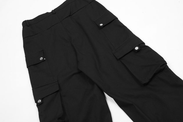 American retro work pants for men and women, high street, multi pocket Vibe style, loose, wide leg, straight leg, casual hanging pants - Image 11